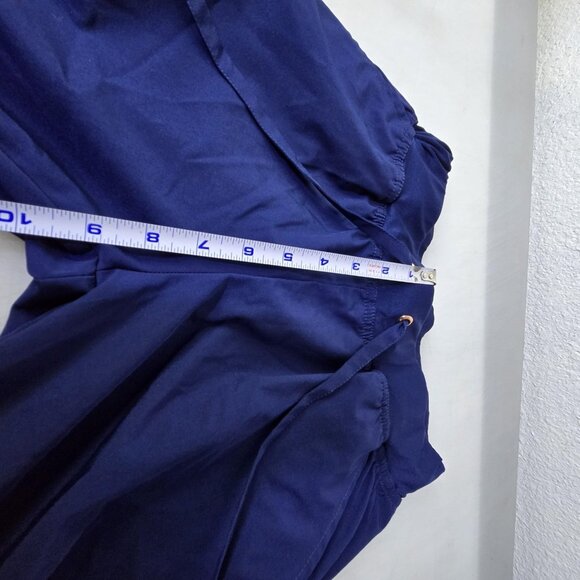 Zinnia Pants Womens XS Navy Blue Wide Leg Stretch Drawstring Pockets Comfort - Picture 8 of 11